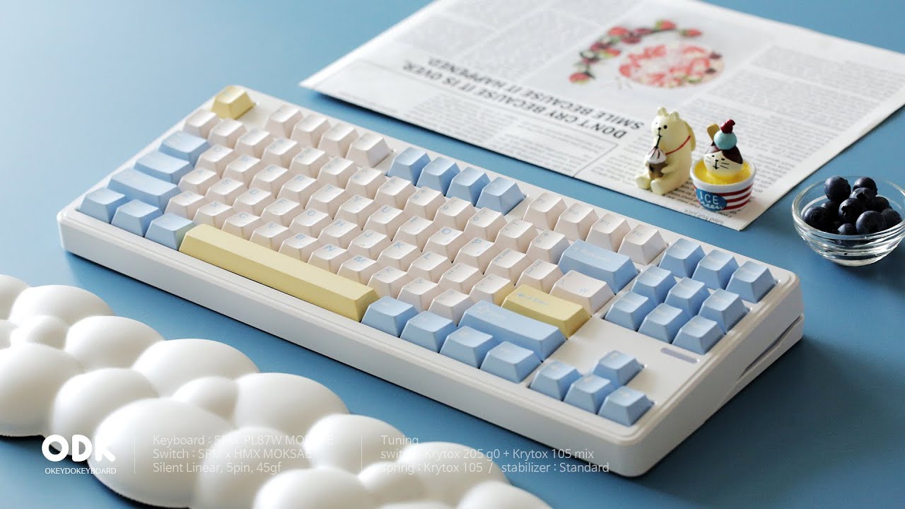 몽돌에 이어 목새가 대세! PL87W MOKSAE 저소음 키보드