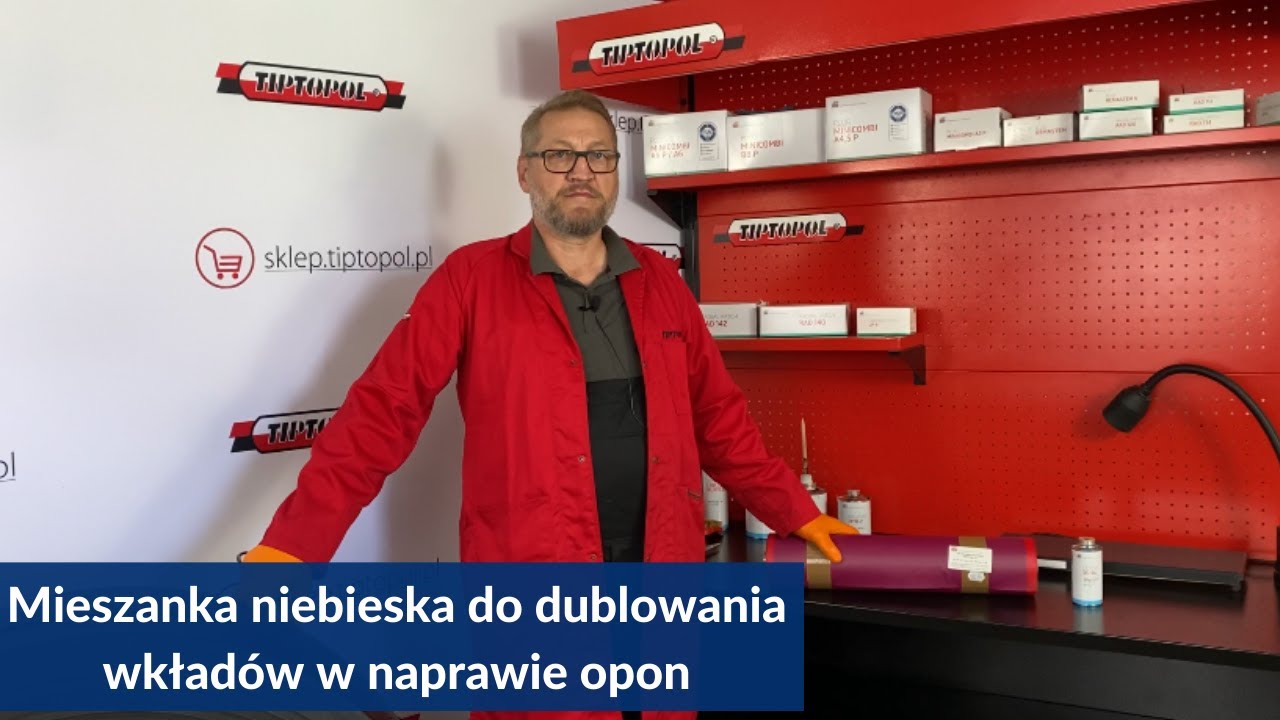 Mieszanka niebieska do dublowania wkładów w naprawie opon - zastosowanie