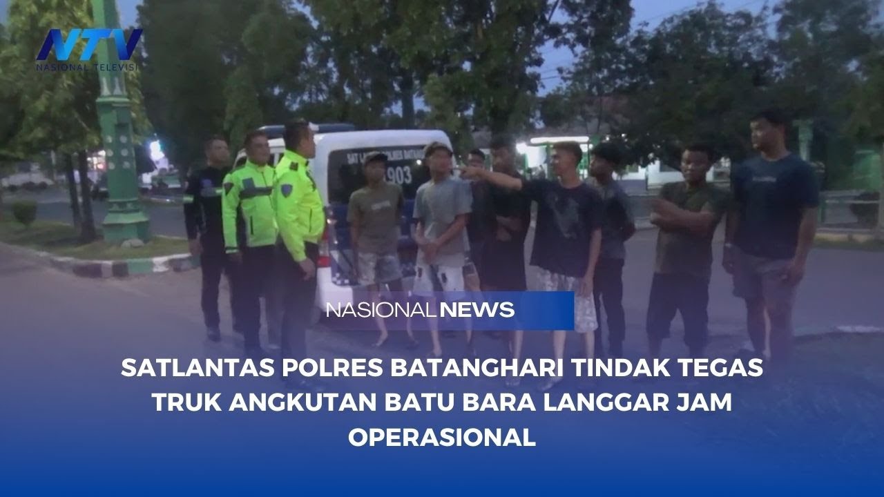 SATLANTAS POLRES BATANGHARI TINDAK TEGAS TRUK ANGKUTAN BATU BARA LANGGAR JAM OPERASIONAL
