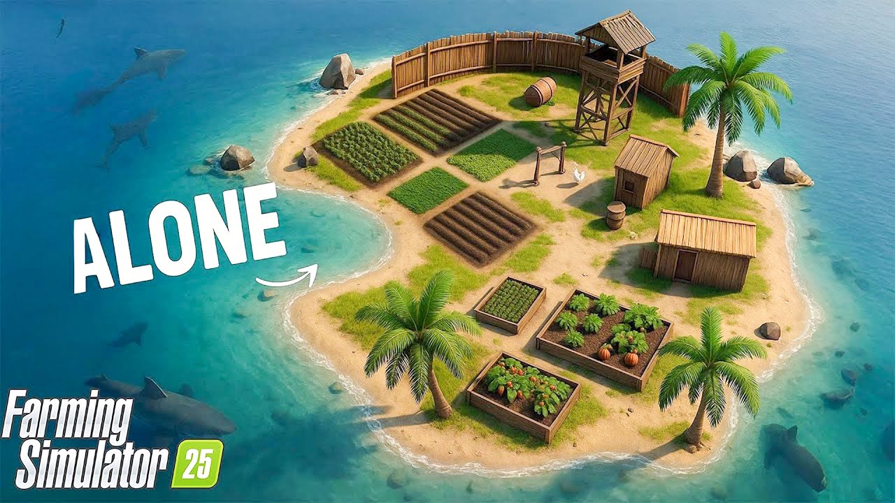 Выживание на пустом острове с 0$ — Farming Simulator 25