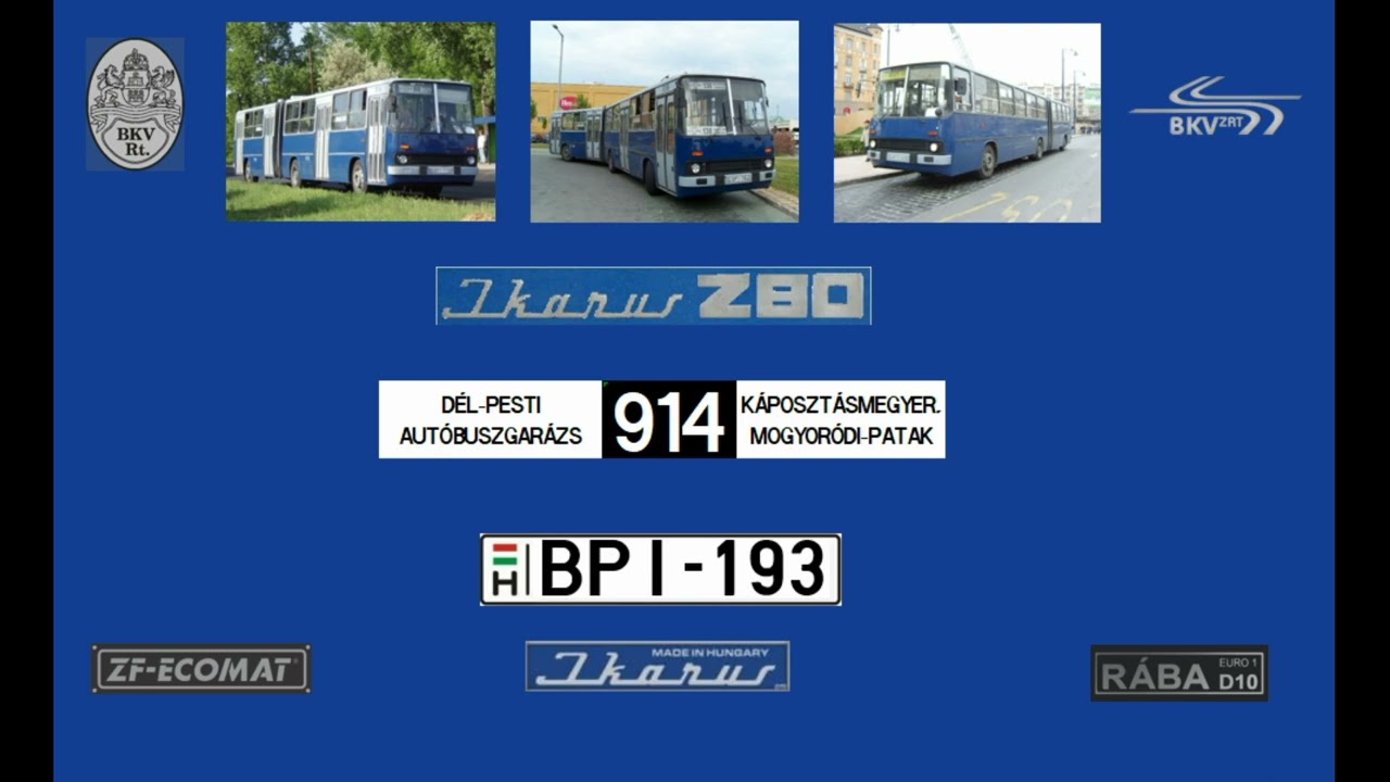 [SOUND] Budapest Bus Sound BPI-193 Ikarus 280.49 BKV 914-es viszonylat