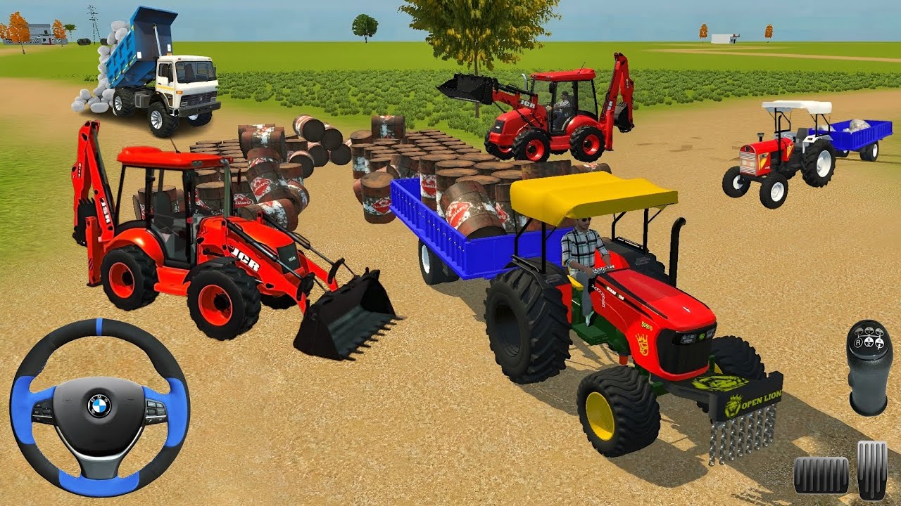 Drive JCB and Unloading Stone From Dumper in Game🔥
