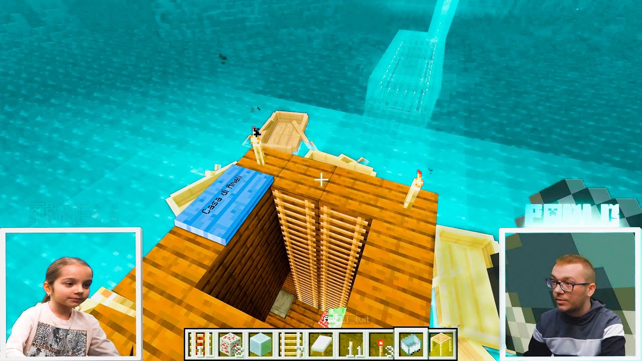 Figlia contro Papà - Casa sott'acqua! (Minecraft)