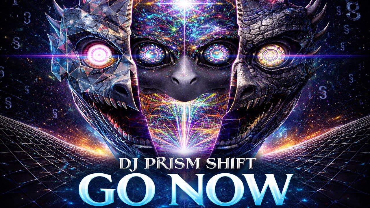 DJ PRISM SHIFT — GO NOW ELECTRIC GLASS FTP | HARD TECHNO VISUALIZER | RUMBLE BASS DRAGON MASK