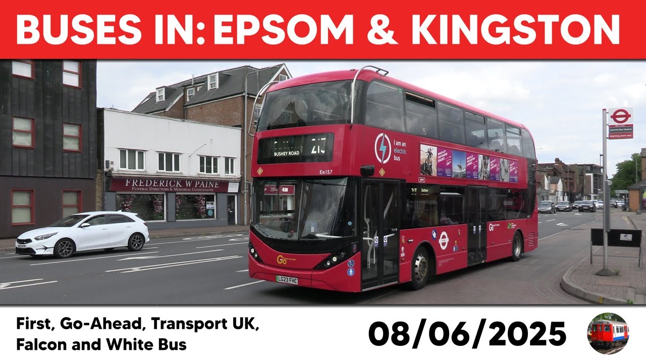 London buses in Epsom and Kingston 08/06/2025