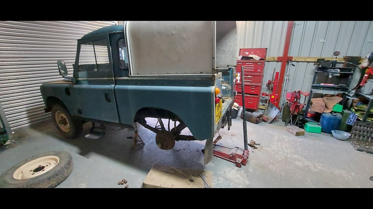land rover series rear crossmember replacement pt1