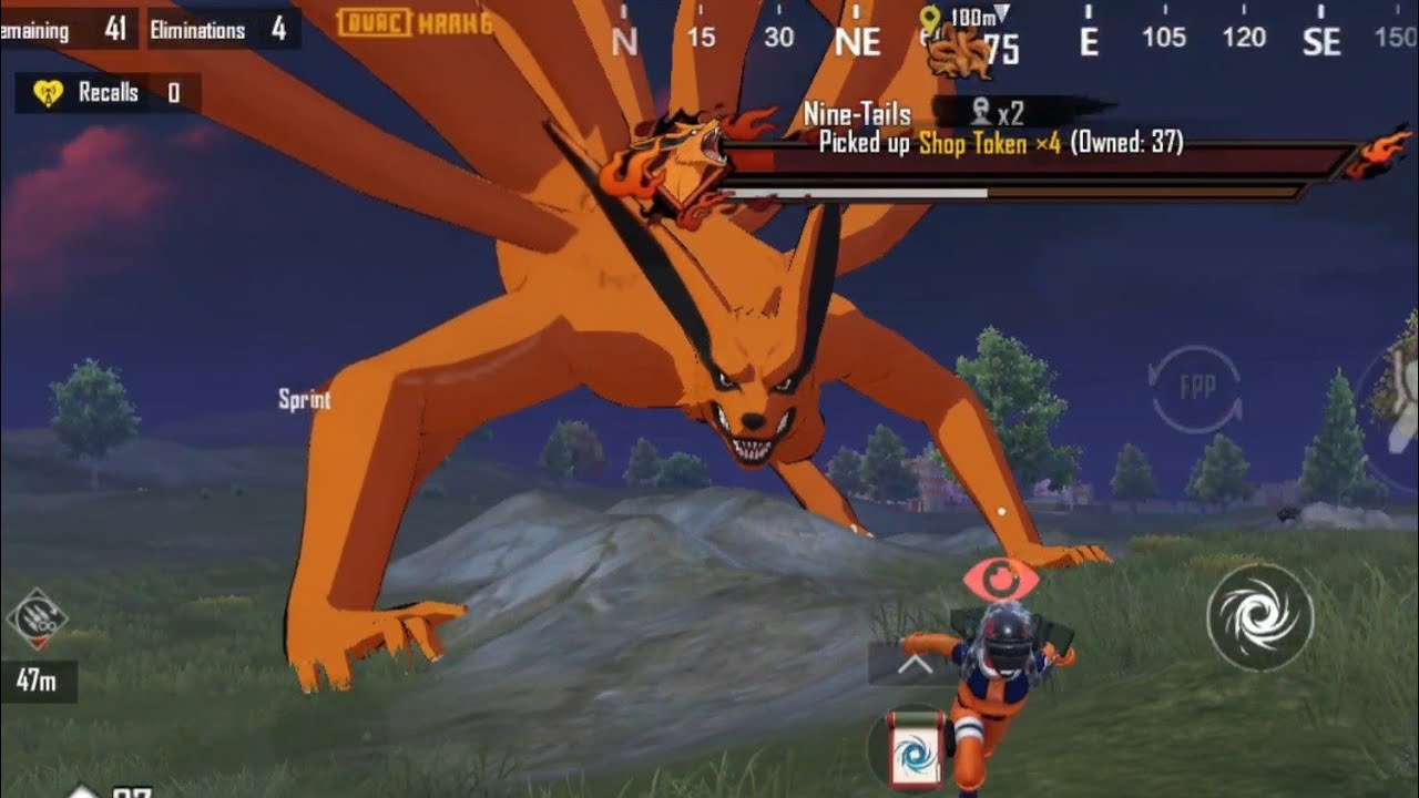Killing the Nine-Tails boss in solo match. 4.5 update. Pubg Mobile.
