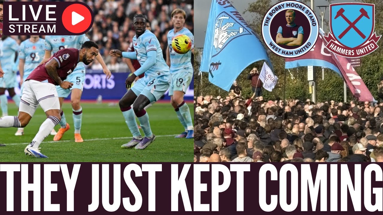 WEST HAM 3-2 BURNLEY | 10,000+ WEST HAM FLOOD EAST LONDON | ENGLISH PREMIER LEAGUE