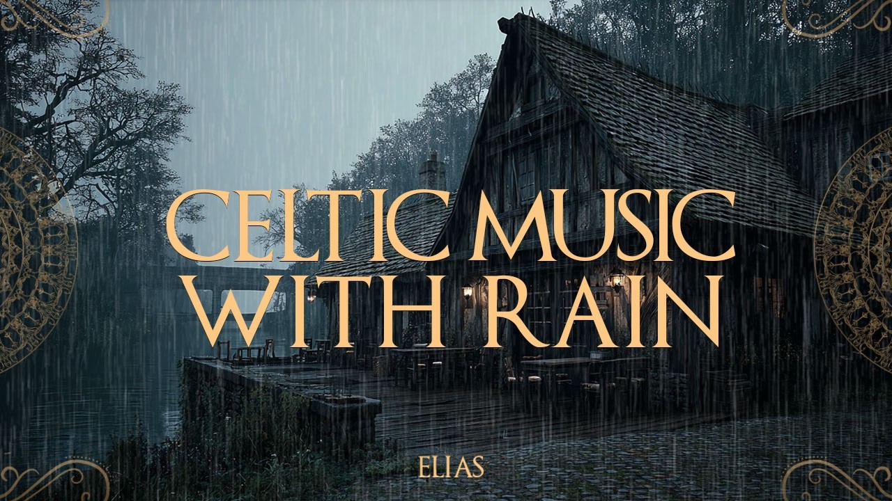 Celtic Music with Rain - Cozy Medieval Riverside Tavern -Calm Instrumental Music for Deep Relaxation