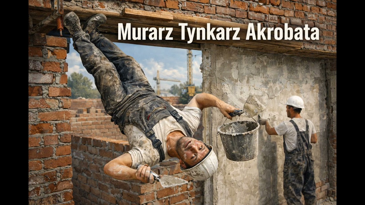 Murarz tynkarz akrobata!!🧱⛏️🚬