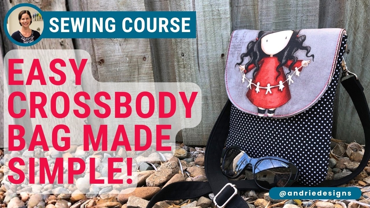 Easy Crossbody Bag Sewing Tutorial | Full Step-by-Step Course - Polly Cross Body Pouch