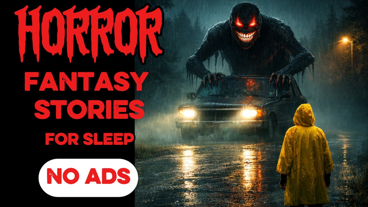 🛑 NO ADS 🛑 6 HOURS of FANTASY Horror Stories to Fall Asleep To | Gentle Rain + Black Screen