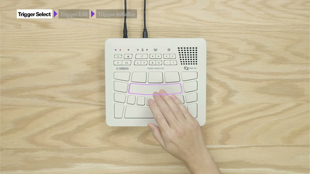 Yamaha FGDP-30 – Manual Video #2 1. Trigger Select 2. Edit 3. Initialize