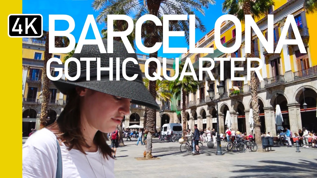 Barcelona Gothic Quarter Walking Tour 4K | Historic Streets and Hidden Gems