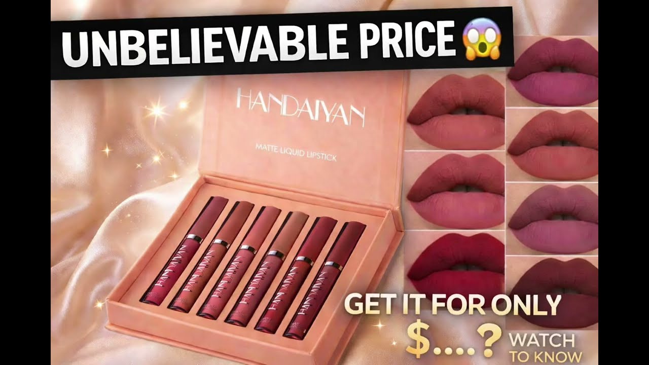 💄 Handaiyan Matte lipstsin swatches you’ll LOVE…all at super cheap prices, Affordable and waterproof