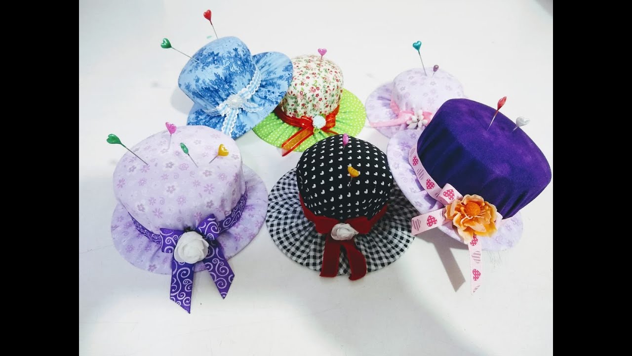 DIY Alfileteros en forma de sombrero