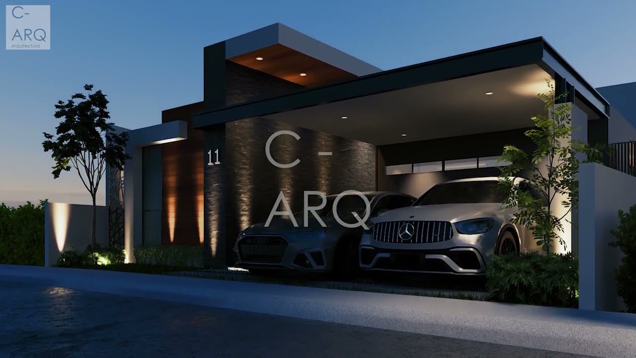 Esta casa lo tiene TODO! Diseño minimalista en 1 solo nivel con alberca y 3 recámaras en 13x20