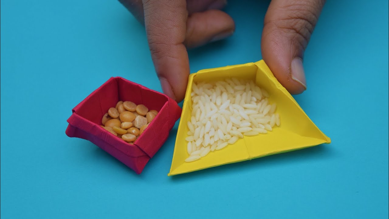 Simplest paper kitchen toys for kids(no glue) - paper utensils- paper origami