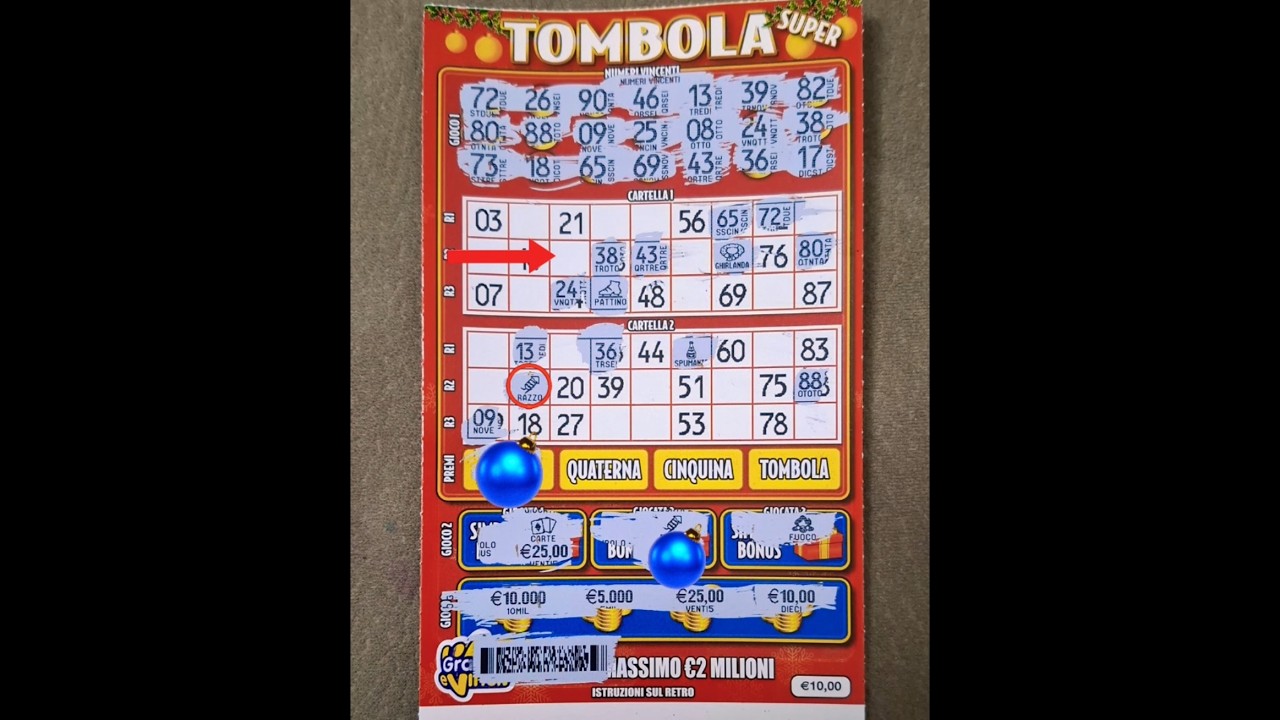 Gratta e Vinci di oggi è Tombola da 10EURO vincente