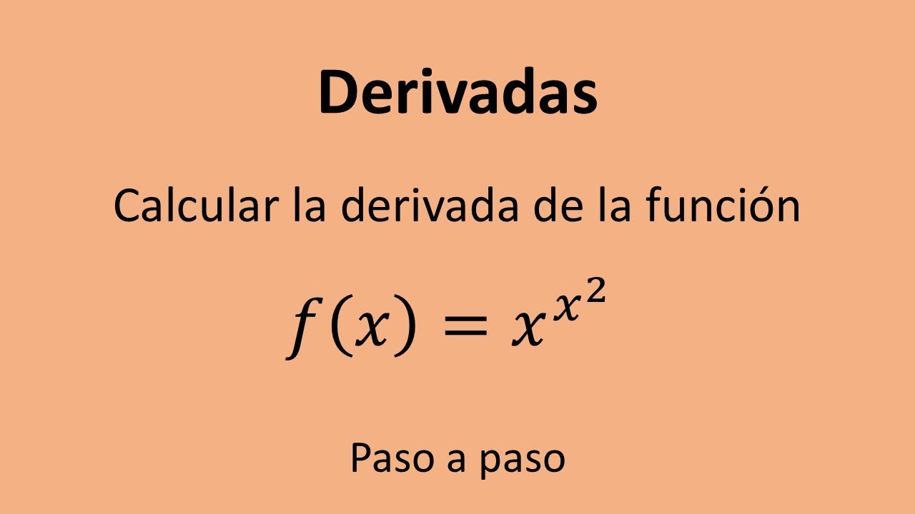 Cálculo de derivadas - Ejercicio  010 - la variable en el exponente