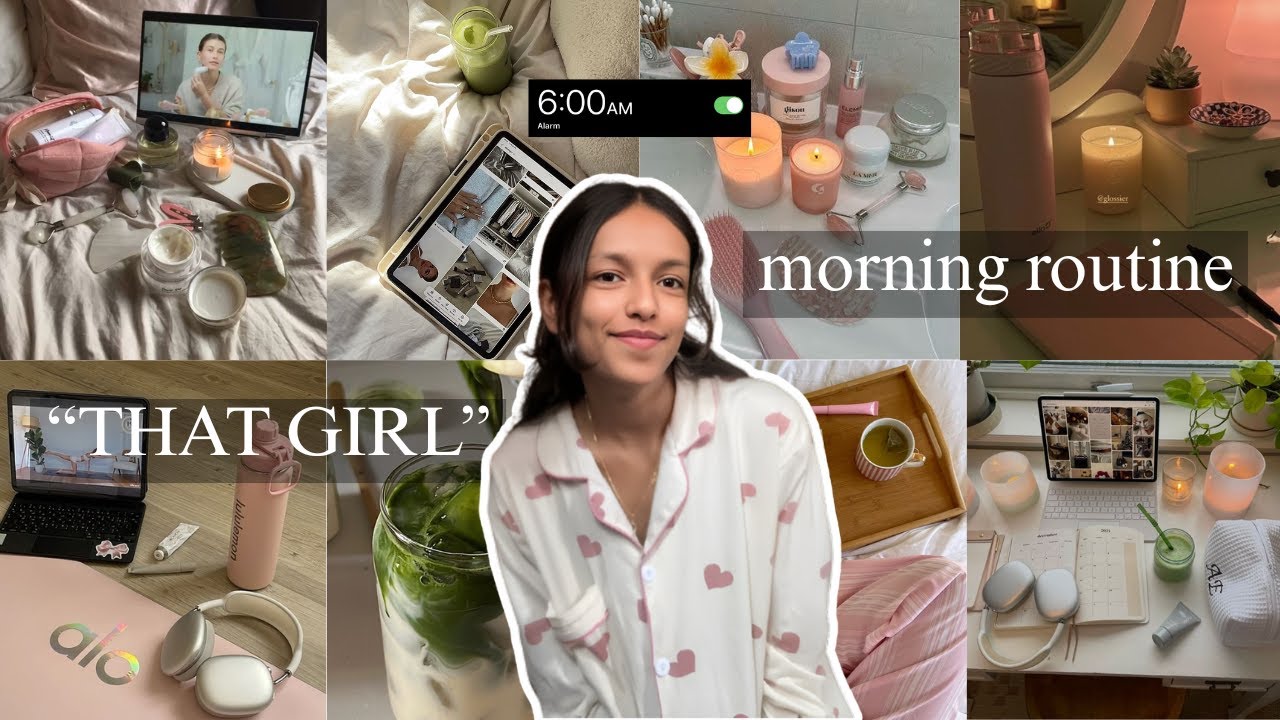 trying the 6AM 'THAT GIRL' morning routine! (pinterest-inspired & productive)