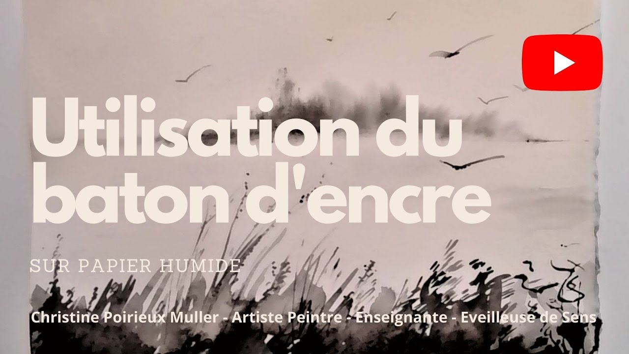 Peindre avec le bâton d'encre de chine