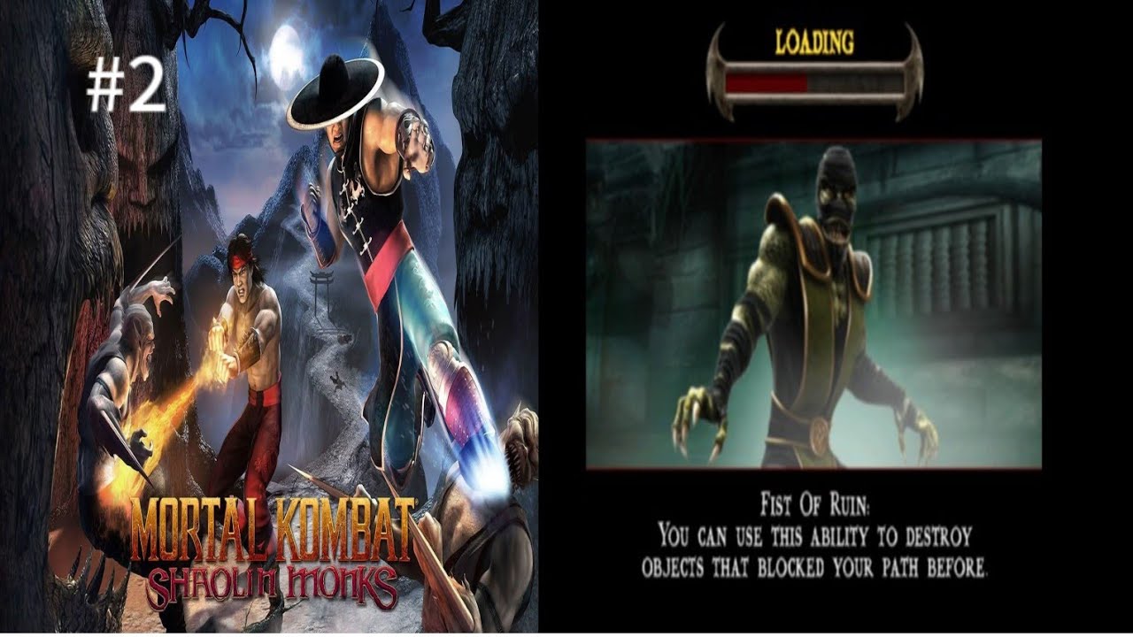 MAIN MORTAL KOMBAT SHAOLIN MONKS PS2 ( PCSX2 ) MODE SULIT ( HARD)LIU KANG LAWAN BOSS REPTILE 