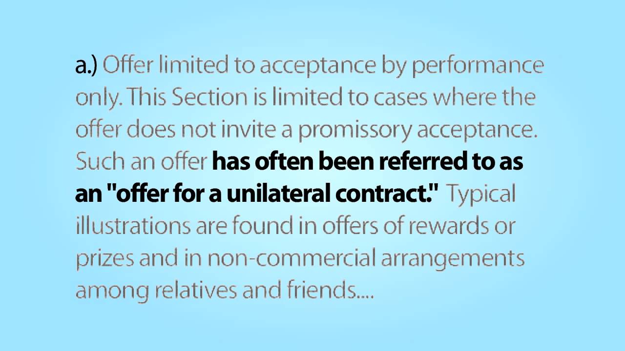 8. Contracts: Irrevocable Offers