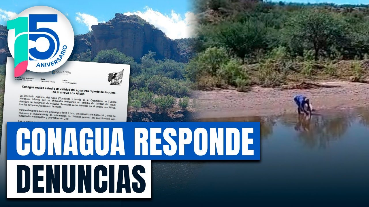 Denuncian espuma en agua del Río Sonora; Conagua estudia muestras y promete informar resultados