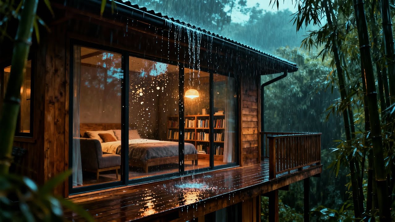 Goodbye Stress  _Rain and Thunder Sounds for a Good Night's Sleep- Heavy Rain Sounds For Sleeping 