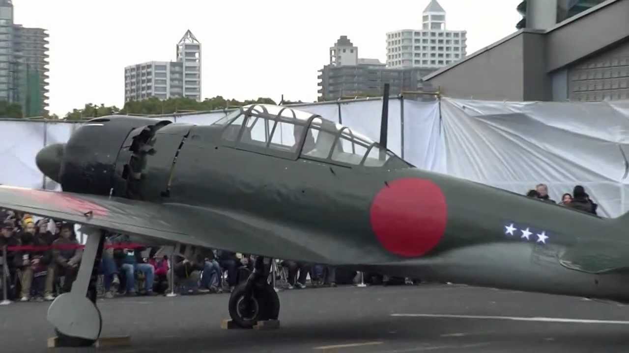 Japanese Zero engine running  Mitsubishi A6M5 (Original Sakae type 21 engine ) in  Tokorozawa