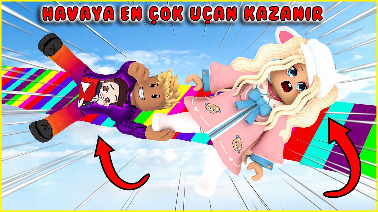 EN YÜKSEĞE UÇAN KAZANIR 😍 UÇMA YARIŞI 😱 | ROBLOX How Far Can You Fly?