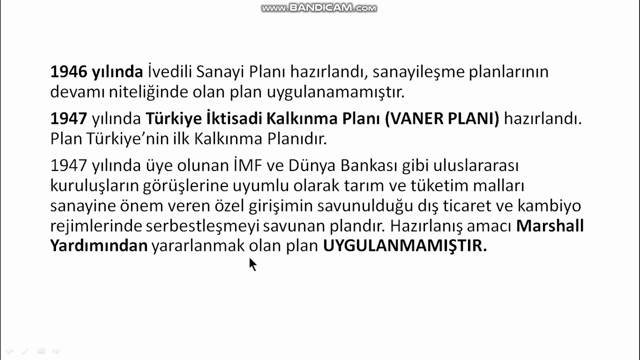 Türkiye Ekonomisi 3 1940-1945 ve 1946-1953 Dönemi Konu Anlatımı ve Soru Çözümü