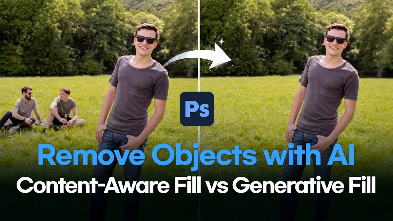 How to Use Object Removal AI in Adobe Photoshop: Content-Aware Fill vs. Generative Fill