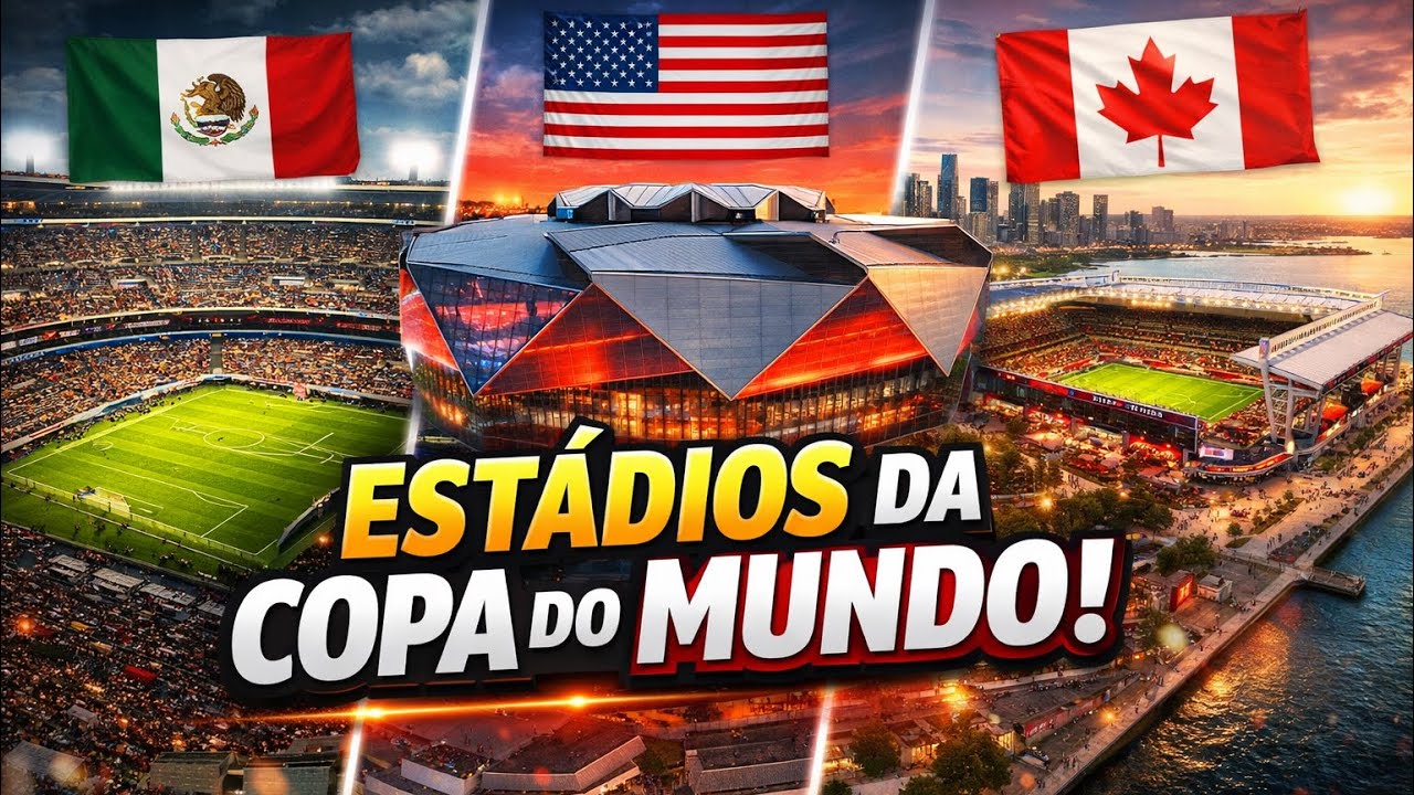 Esses são uns dos estádios da copa do mundo de 2026, que acontecerá em 3 países!