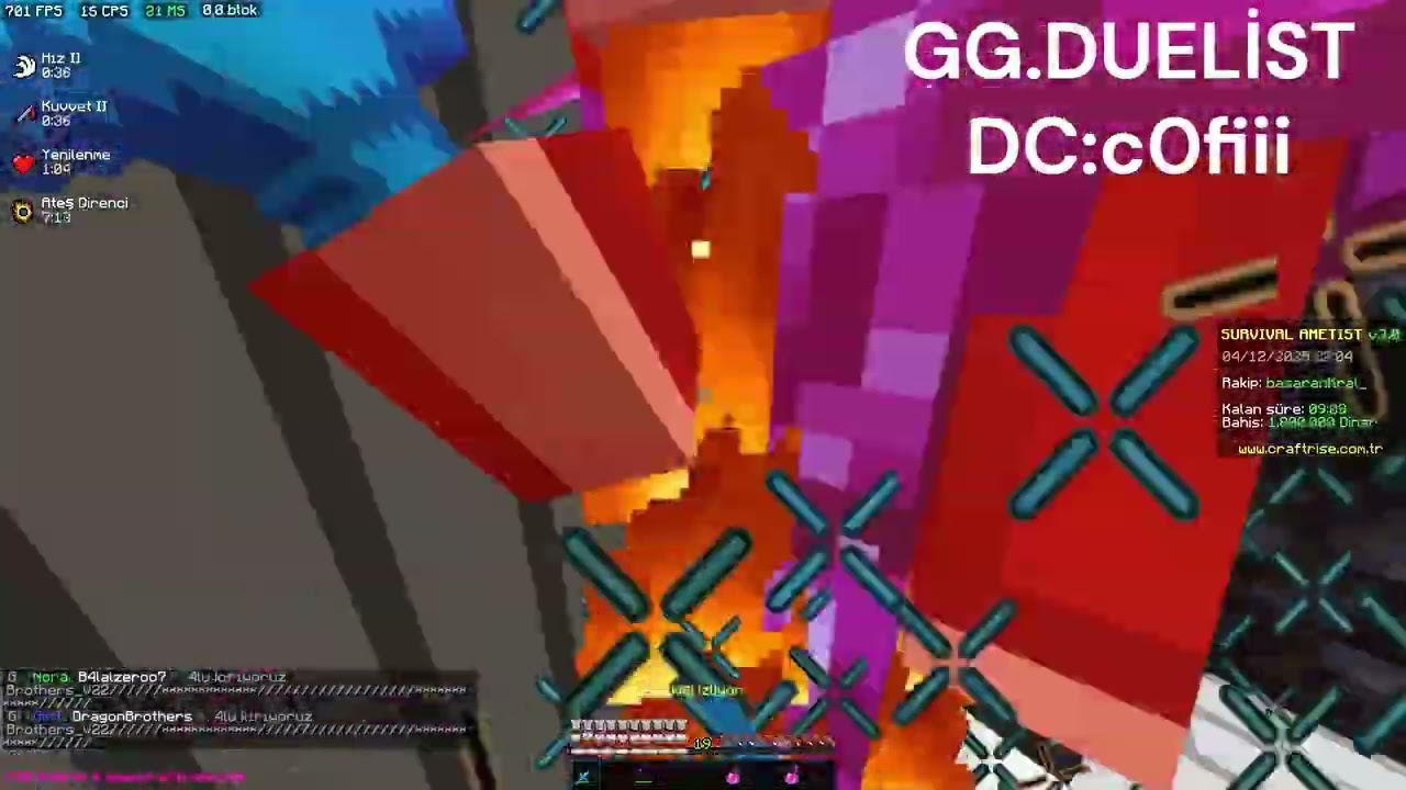 HİTİME BAŞ TUTUCAK VARMI :)    CRAFTRİSE AMETİST PVP PART#31