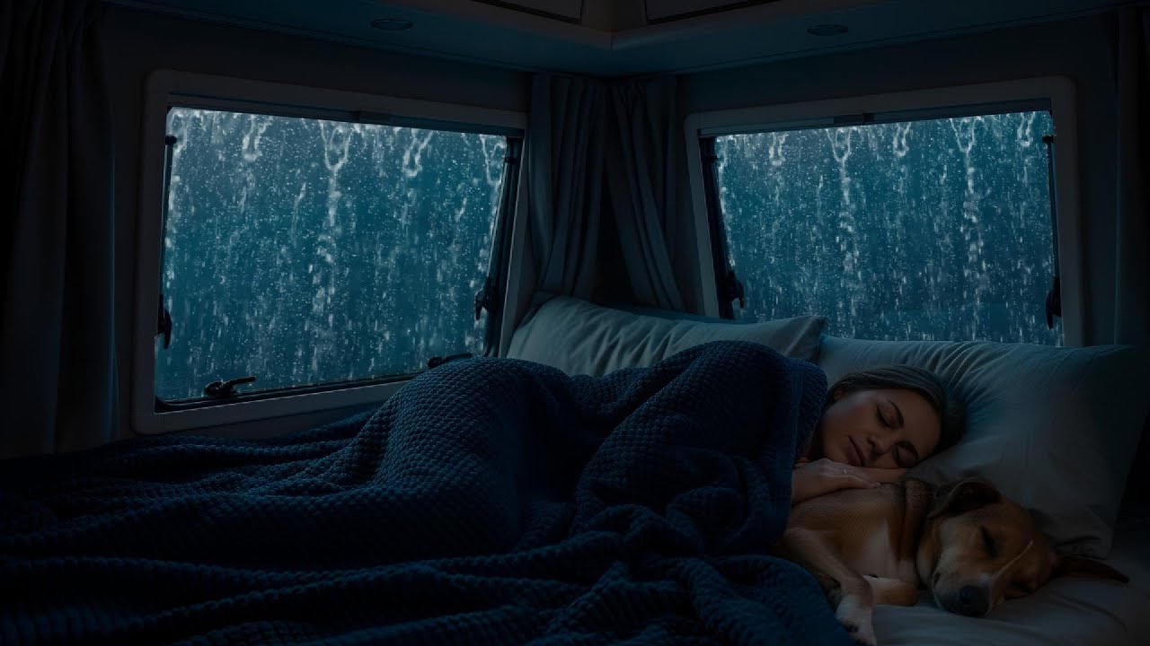 Relaxing Rain Sounds on Cozy Car 🌧️ Gentle Thunderstorm for Deep Sleep & Anxiety Relief