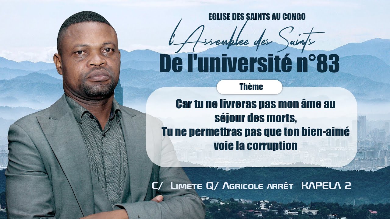 tu ne permettras pas que ton Saint voie la corruption.   Pasteur  NTUMBA  EMMANUEL