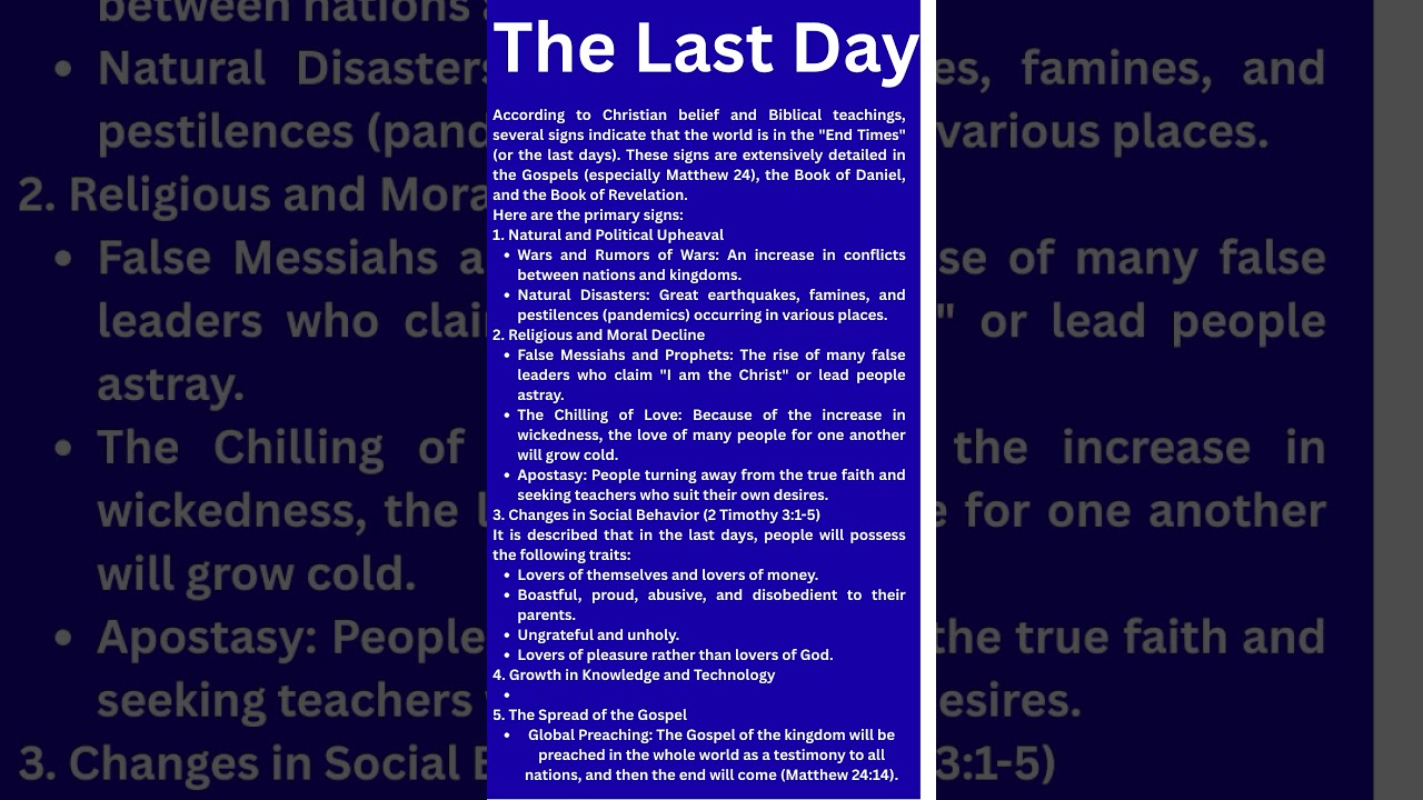 Signs of the End Times