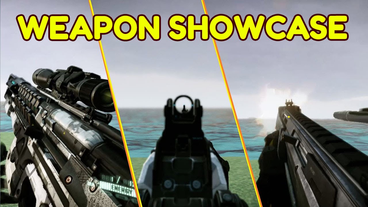 CRYSIS 2 - ALL WEAPONS SHOWCASE - 6 Reload Animations per Weapon