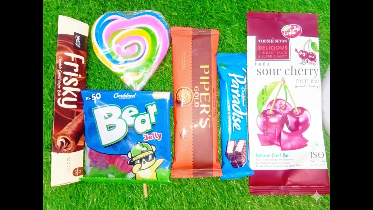 ASMR Most Popular Candys / Candy Treats /colourful rainbow lollipop candy/unpacking chocolate eat