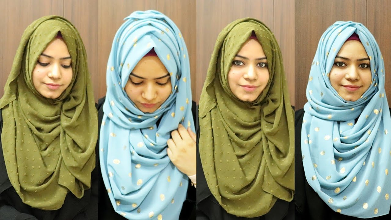 Heavy layered Hijab / Hijab for saree  / Hijab tutorial / Hijab tutorial for beginnners