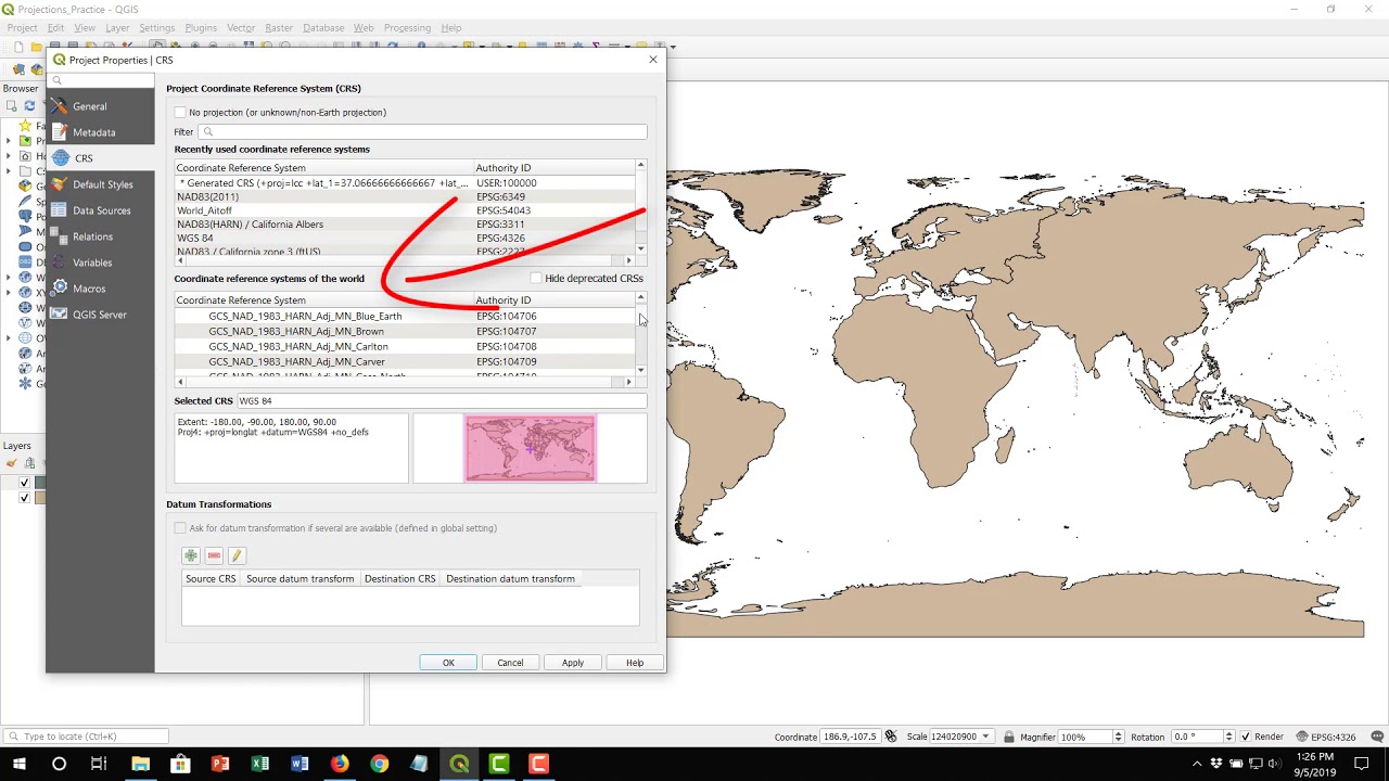 Getting started with projections in QGIS
