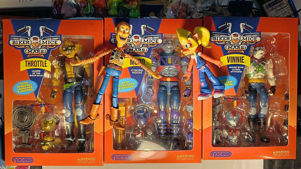 Nacelle Biker Mice Figures Trio Unboxing feat. Woody, Coco N Deluxe Figure Set Show +Channel Update*