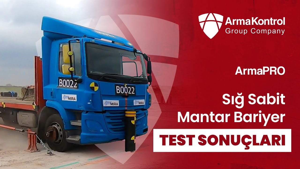 Yüksek Güvenlikli Sığ Sabit Mantar Bariyer Test Video 7500kg/80km