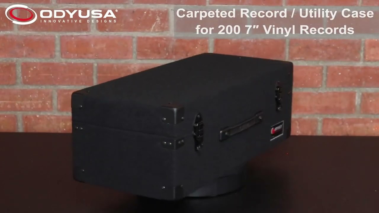 Carpeted Record / Utility Case for 200 7&Prime; Vinyl Records (C45200)