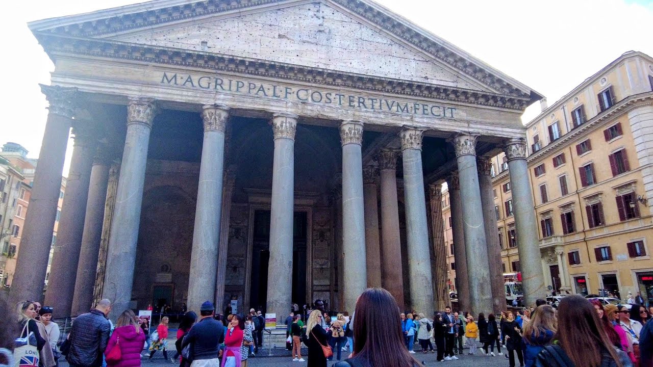 Exploring the Pantheon of Rome, Italy.