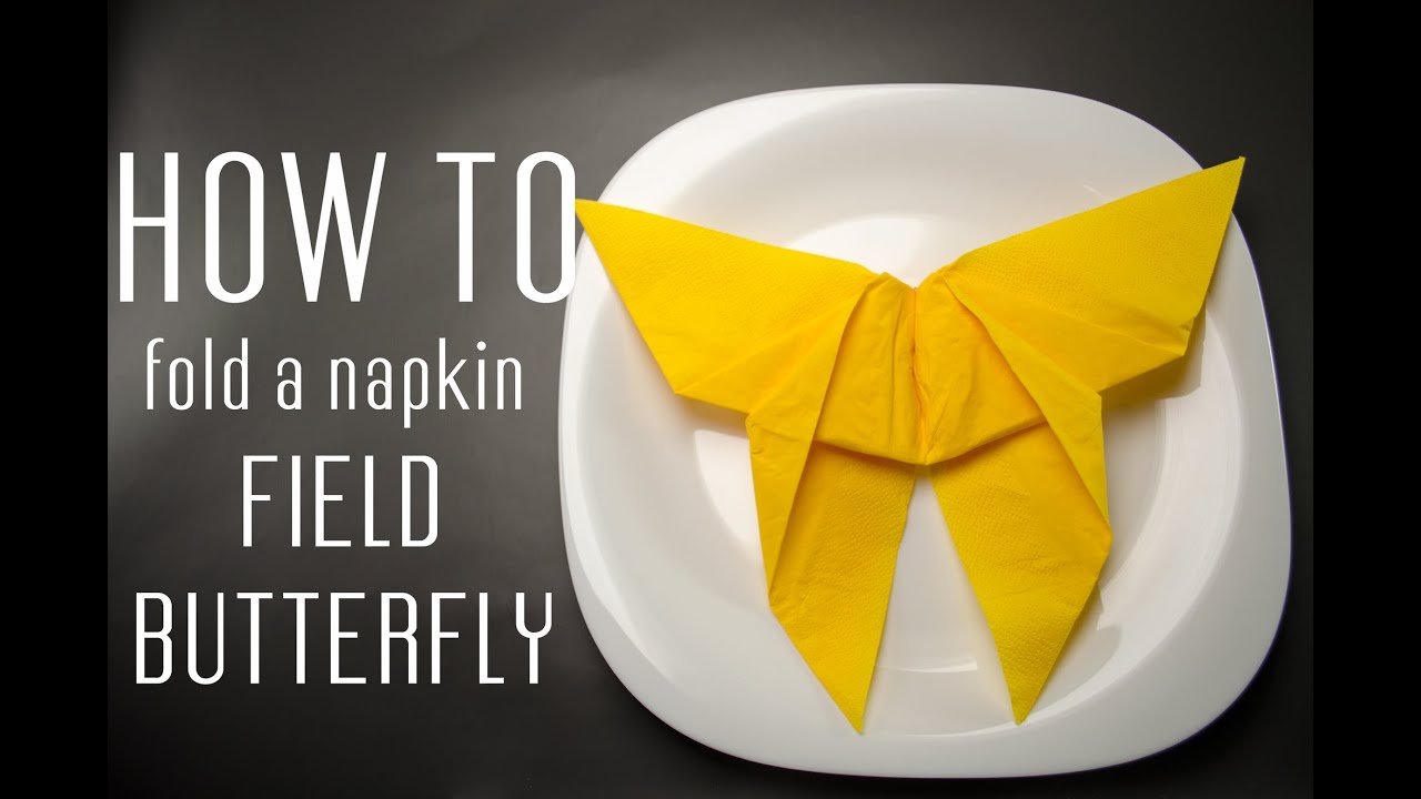 How to Fold a Napkin into a Field Butterfly
