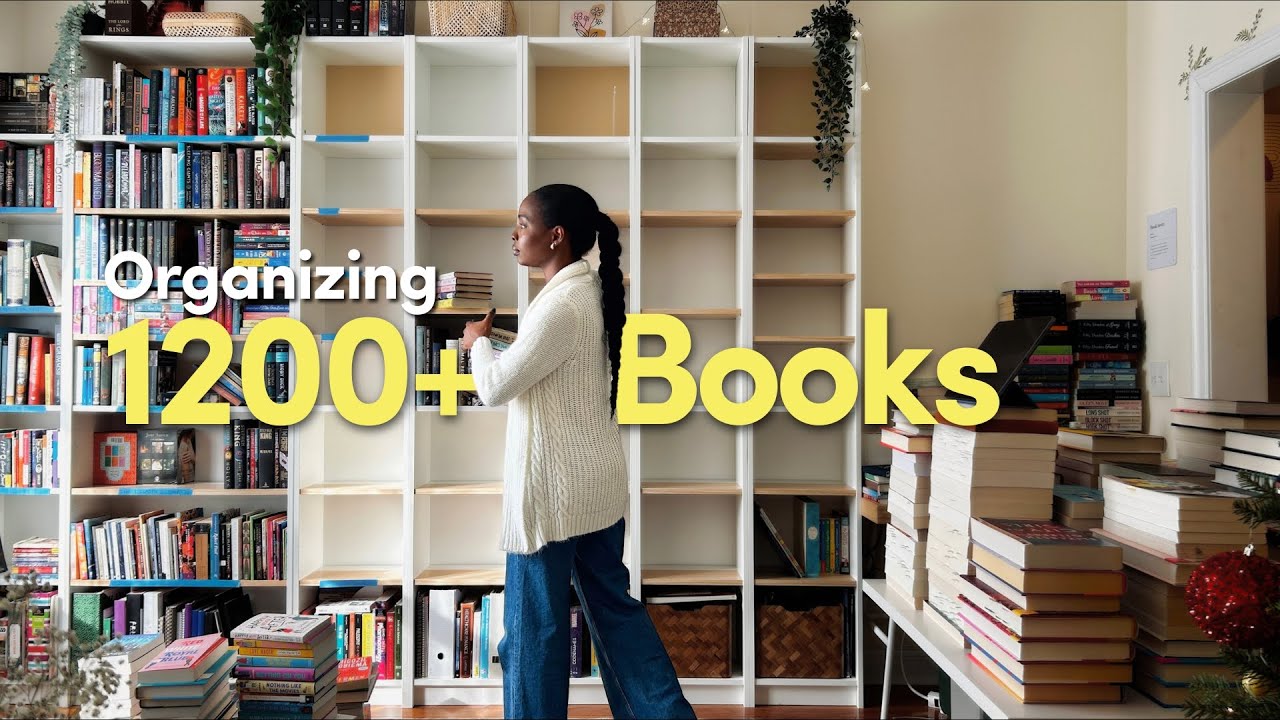 Re-organize my bookshelf with me & bookshelf tour | ~1250 books 📚