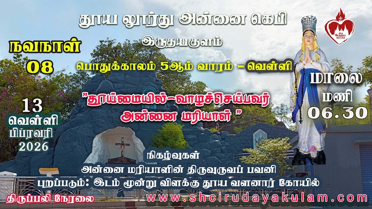 🔴Novena Holy Mass in Tamil 06.30 PM | 13 FEB 2026 | 8ஆம் திருவிழா நவநாள் திருப்பலி மாலை 06.30 மணி